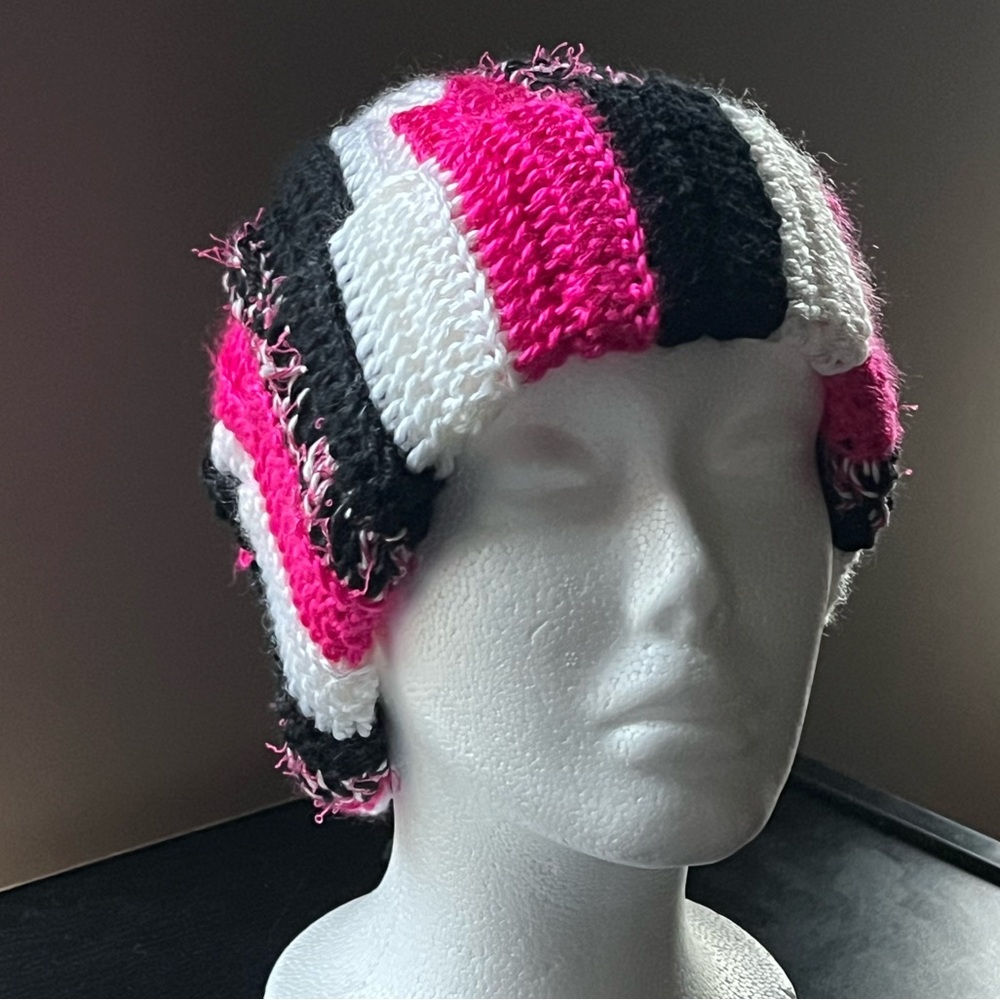 Handmade crochet beanie hot pink or purple